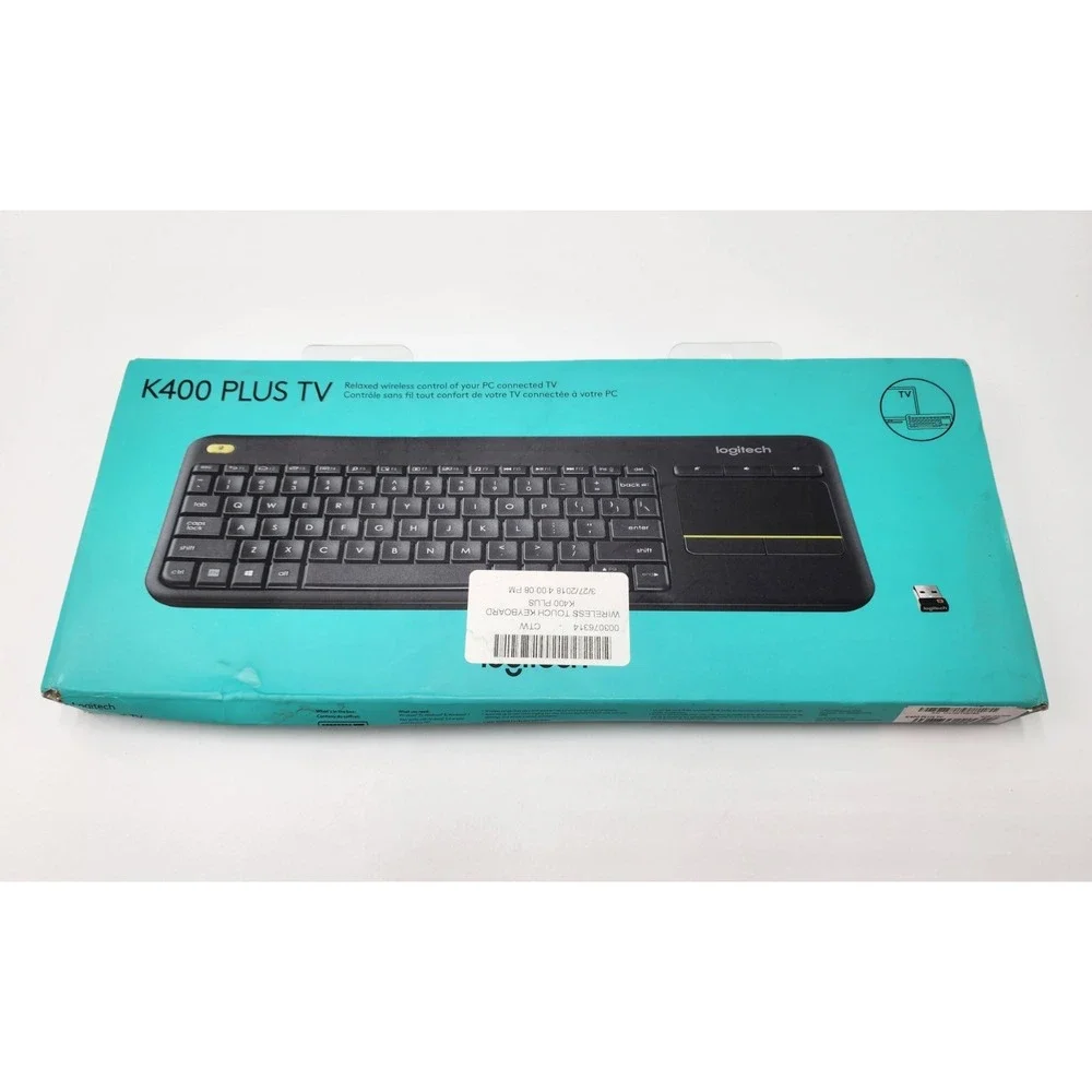 Logitech K400 Plus Wireless Touch With Easy Media Control,built in TouchPad‎